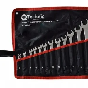 Klucze płasko-oczkowe 12szt. Q-TECHNIC QTKPO-01 Ograniczona ilość